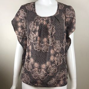 New Banana Republic Black & Pink Blouse